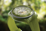 Gucci Dive Automatic Green Dial Green Rubber Strap Unisex Watch - YA136345 Authentic Buy Shop Now