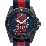 Gucci Dive Blue & Red Dial Blue & Red Nylon Strap Watch For Men - YA136214 Authentic Buy Shop Now