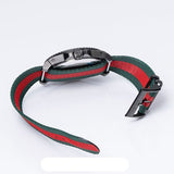 Gucci Dive Green & Red Dial Green & Red Nylon Strap Watch For Men - YA136216 Authentic Buy Shop Now