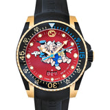 Gucci Dive Quartz Red Dial Black Rubber Strap Watch For Men - YA136325 Authentic Buy Shop Now