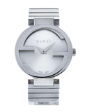 Gucci G Interlocking Silver Dial Silver Steel Strap Watch For Women - YA133308 Authentic Buy Shop Now
