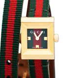 Gucci G-Frame Multicolored Dial Two Tone Nylon Strap Watch For Women - YA128527 Authentic Buy Shop Now