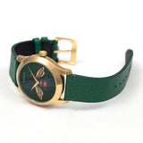 Gucci G Timeless Bee Green Dial Green Leather Strap Watch For Women - YA1264065 Authentic Buy Shop Now