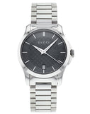 Gucci G Timeless Grey Dial Silver Steel Strap Watch For Women - YA126522 Authentic Buy Shop Now