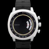 Gucci Grip Chronograph Black Dial Black Rubber Strap Watch For Men - YA157301 Authentic Buy Shop Now