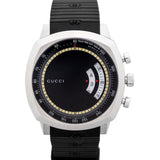 Gucci Grip Chronograph Black Dial Black Rubber Strap Watch For Men - YA157301 Authentic Buy Shop Now