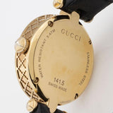 Gucci Diamantissima Quartz Mother of Pearl Dial Black Leather Strap Watch for Women - YA141404 Authentic Buy Shop Now