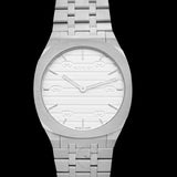 Gucci 25H Quartz Silver Dial Silver Steel Strap Unisex Watch - YA163407 Authentic Buy Shop Now