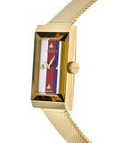 Gucci G-Frame Mother of Pearl Dial Yellow Gold Mesh Bracelet Watch For Women - YA147410 Authentic Buy Shop Now