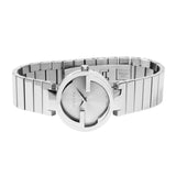 Gucci G Interlocking Silver Dial Silver Steel Strap Watch For Women - YA133503 Authentic Buy Shop Now