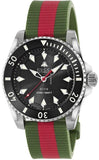 Gucci Dive Automatic Black Dial Two Tone Rubber Strap Watch for Men - YA136349 Authentic Buy Shop Now