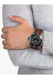 Gucci Dive Black Dial Red & Green Nylon Strap Watch For Men - YA136209 Authentic Buy Shop Now