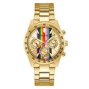 Guess Altitude Multifunction Gold Dial Gold Steel Strap Watch for Men - GW0434G1 Authentic Buy Shop Now