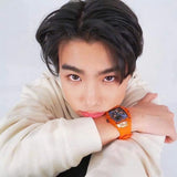 Guess Phoenix Multifunction Black Dial Orange Rubber Strap Watch For Men - GW0203G10 Authentic Buy Shop Now