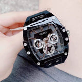 Guess Phoenix Multifunction Black Dial Black Rubber Strap Watch for Men - GW0203G3 Authentic Buy Shop Now