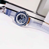 Guess Athena Active Life Clear White Dial Blue Rubber Strap Watch for Women - GW0409L1 Authentic Buy Shop Now
