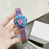 Guess Iconic Quartz Multicolor Dial Multicolor Mesh Bracelet Watch For Women - GW0479L1 Authentic Buy Shop Now