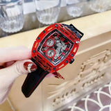 Guess Phoenix Multifunction Analog Red Dial Black Silicone Strap Watch For Men - GW0499G4 Authentic Buy Shop Now