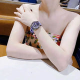 Guess Queen Quartz Purple Dial Purple Silicone Strap Watch For Women - GW0536L4 Authentic Buy Shop Now