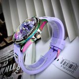 Guess Queen Quartz Purple Dial Purple Silicone Strap Watch For Women - GW0536L4 Authentic Buy Shop Now