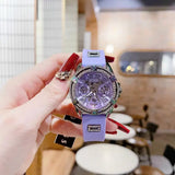 Guess Queen Quartz Purple Dial Purple Silicone Strap Watch For Women - GW0536L4 Authentic Buy Shop Now