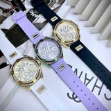 Guess Queen Quartz Purple Dial Purple Silicone Strap Watch For Women - GW0536L4 Authentic Buy Shop Now