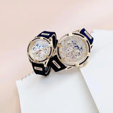 Guess King Quartz Crystals Gold Dial Black Silicone Strap Watch For Men - GW0537G2 Authentic Buy Shop Now