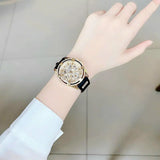 Guess King Quartz Crystals Gold Dial Black Silicone Strap Watch For Men - GW0537G2 Authentic Buy Shop Now