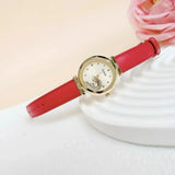 Guess Trend Dragon Gold Dial Red Leather Strap Watch For Women - GW0646L1 Authentic Buy Shop Now