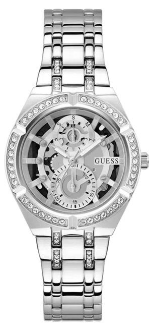 Guess Allara Quartz Silver Dial Silver Steel Strap Watch For Women - GW0604L1 Authentic Buy Shop Now