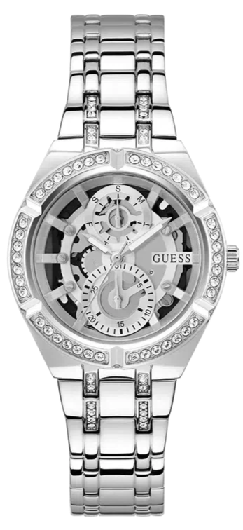 Guess Allara Quartz Silver Dial Silver Steel Strap Watch For Women - GW0604L1 Authentic Buy Shop Now