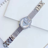 Guess Tri Glitz Quartz Silver Dial Silver Mesh Bracelet Watch For Women - W1142L1 Authentic Buy Shop Now
