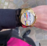 Guess Eclipse Multifunction Gold Dial Gold Steel Strap Watch for Women - GW0433L1 Authentic Buy Shop Now