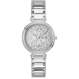 Guess Lily Quartz Silver Dial Silver Steel Strap Watch For Women - GW0528L1 Authentic Buy Shop Now