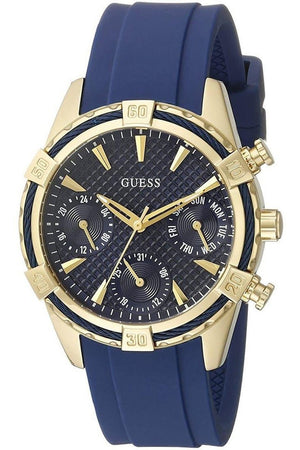 Guess Catalina Blue Gold Tone Blue Silicone Strap Watch For Women - W0562L2 Authentic Buy Shop Now
