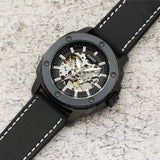 Fossil Modern Machine Automatic Skeleton Grey Dial Black Steel Strap Watch for Men - ME3134 Authentic Buy Shop Now