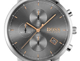 Hugo Boss Integrity Grey Dial Silver Mesh Bracelet Watch for Men - 1513807 Authentic Buy Shop Now