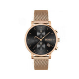Hugo Boss Integrity Black Dial Gold Mesh Bracelet Watch for Men - 1513808 Authentic Buy Shop Now