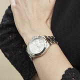 Hugo Boss Novia Chronograph Silver Dial Silver Steel Strap Watch for Women - 1502616 Authentic Buy Shop Now