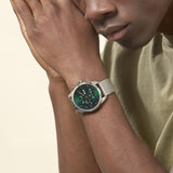Hugo Boss Skymaster Green Dial Silver Mesh Bracelet Watch for Men - 1513938 Authentic Buy Shop Now