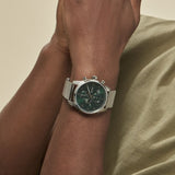 Hugo Boss Skymaster Green Dial Silver Mesh Bracelet Watch for Men - 1513938 Authentic Buy Shop Now