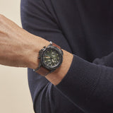 Fossil Bronson Chronograph Black Dial Brown Leather Strap Watch for Men - FS5856 Authentic Buy Shop Now