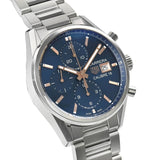 Tag Heuer Carrera Automatic Chronograph Blue Dial Silver Steel Strap Watch for Men - CBK2115.BA0715 Authentic Buy Shop Now