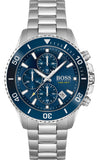 Hugo Boss Admiral Blue Dial Silver Steel Strap Watch for Men - 1513907 Authentic Buy Shop Now
