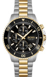 Hugo Boss Admiral Black Dial Two Tone Steel Strap Watch for Men - 1513908 Authentic Buy Shop Now