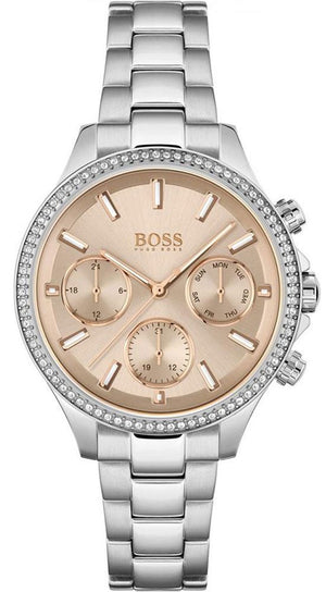 Hugo Boss Hera Rose Pink Dial Silver Steel Strap Watch for Women - 1502565 Authentic Buy Shop Now