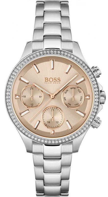 Hugo Boss Hera Rose Pink Dial Silver Steel Strap Watch for Women - 1502565 Authentic Buy Shop Now