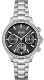 Hugo Boss Hera Black Dial Silver Steel Strap Watch for Women - 1502593 Authentic Buy Shop Now