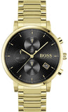 Hugo Boss Integrity Chronograph Grey Dial Gold Steel Strap Watch for Men - 1513781 Authentic Buy Shop Now