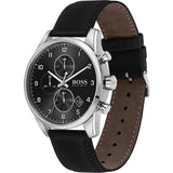 Hugo Boss Skymaster Black Dial Black Leather Strap Watch for Men - 1513782 Authentic Buy Shop Now